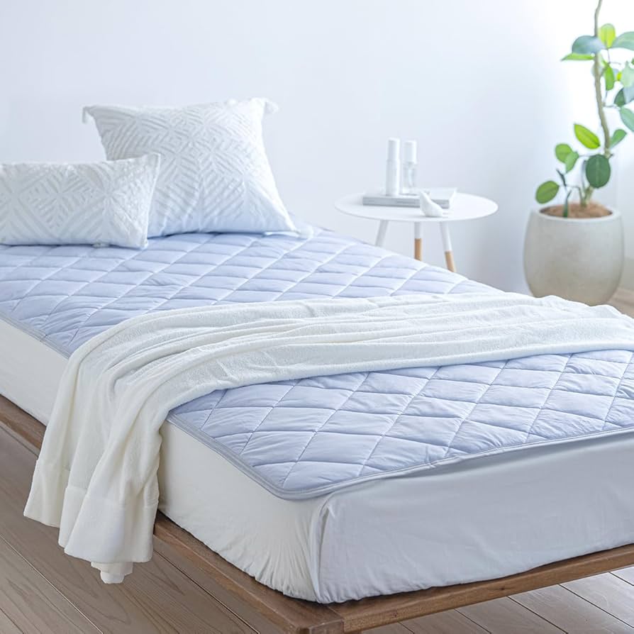 京都西川　クールアクセス敷きパッド・ひんやり心地よい・接触冷感・日本製・シングル 西川 敷きパッド シングル 接触 冷感 シーツ ひんやり Q-max0.5