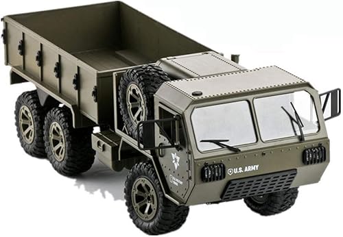 Coche de control remoto a control remoto, camión súper militar, 6 ruedas de tracción completa, automóvil de escalada a escala 2.4G, camión pesado de