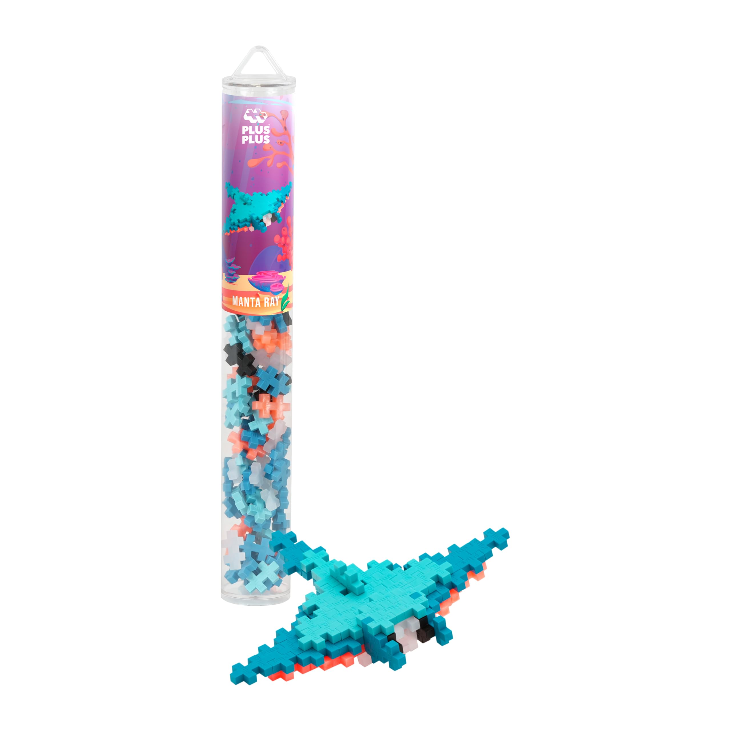 PLUS PLUS Building Blocks Toy - Animal Toys for Kids, Creative Learning Resources and STEM Play for Home and Travel - Girls and Boys Toys Age 5 Plus - Manta Ray 100 Pieces