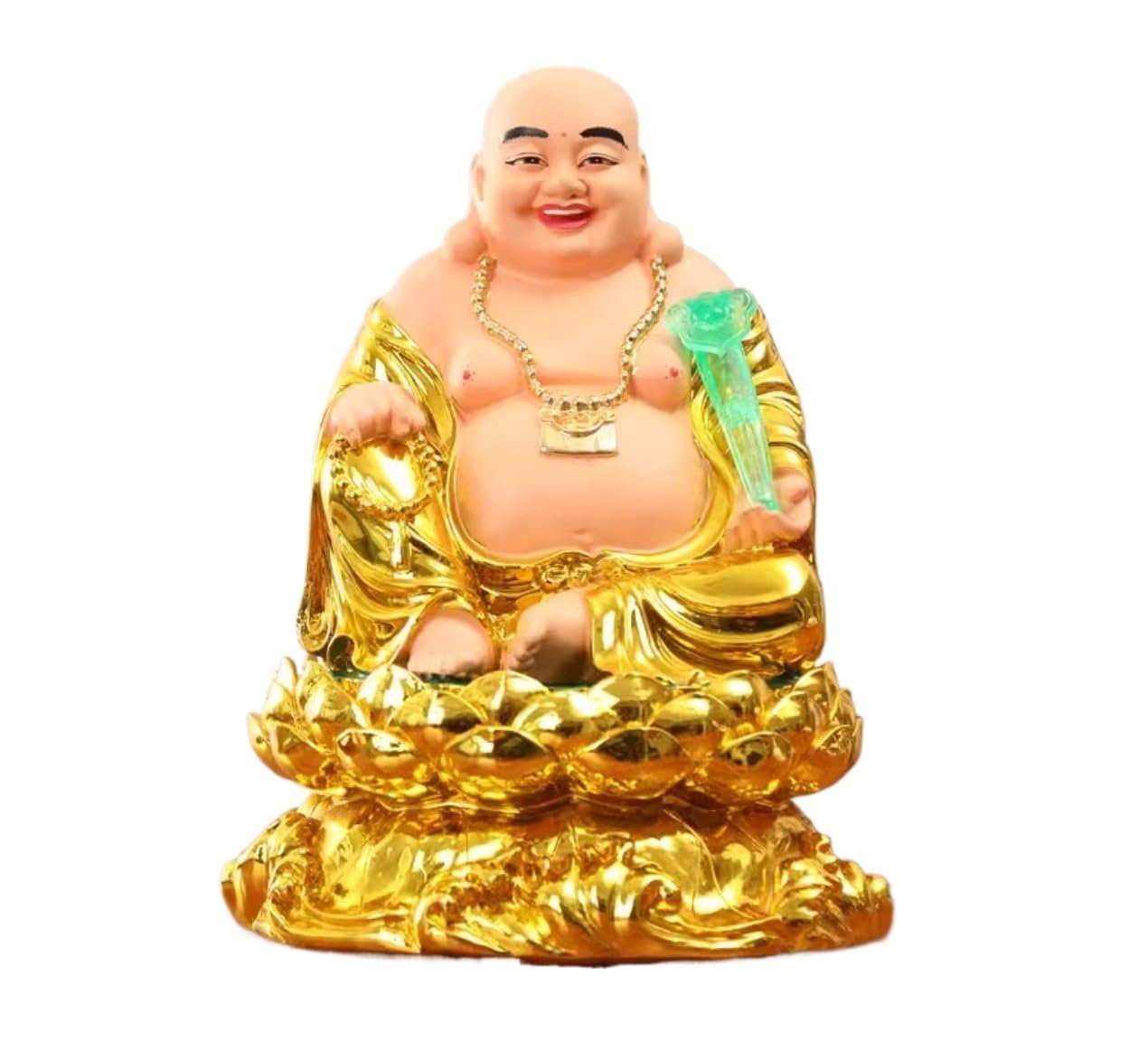 Buddha Statue Indoor Resin Buddha Statue Laughing Buddha Lucky Money Big Belly Happy Figurine For Home Decorations Buddha Decor for Home (Color : C, Size : 12in)