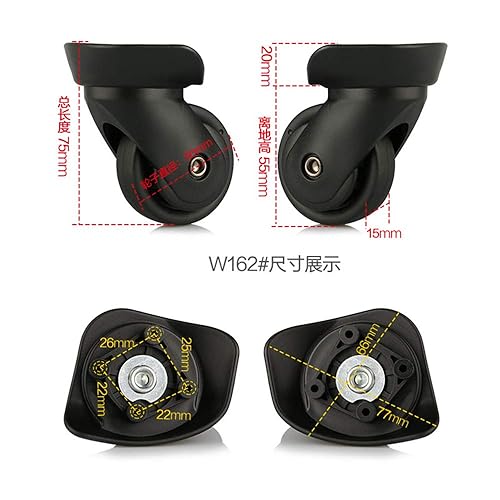 Miniatura 2 de GH8 (DL-W162# Ruedas giratorias silenciosas para ruedas de equipaje de repuesto, desgaste silencioso, barra de dibujo, caja de bricolaje