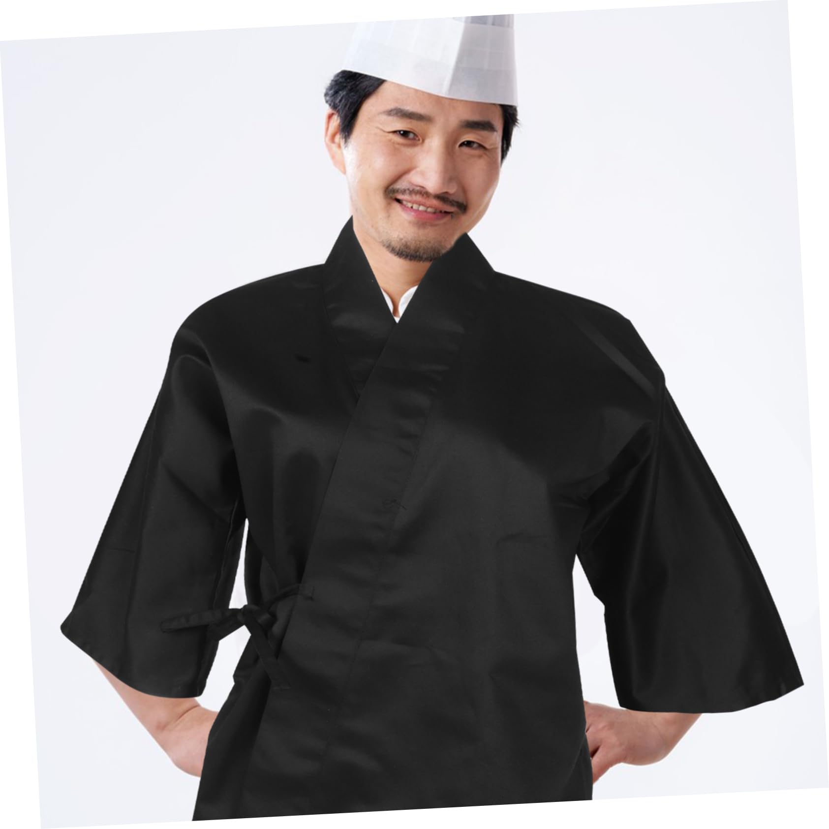 minkissy Ropa De Trabajo De Chef Japonesa Chaqueta Kimono Traje De Chef para Sushi Material Fresco para Bares De Sushi y Restaurantes Japoneses