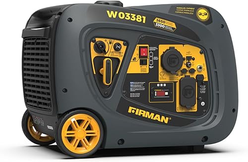 Miniatura 11 de FIRMAN Generador portátil inversor, motor de 171 cc con arranque eléctrico, generador de energía de 3300 W con tiempo de funcionamiento de 9 horas,