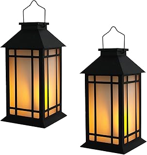 Bdor 13-Inch IP65 Waterproof Battery-Powered Outdoor Lantern with Led Fl...
