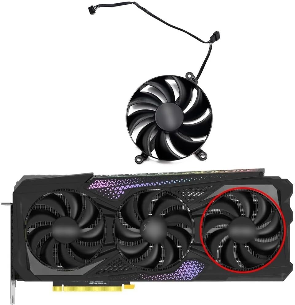 Graphics Card CF-129420S DC12V 0.5AMP 4-Pin RTX4090 Graphics Card Fan Compatible with RTX 4090 ICHILL X3 Fan(C-Fan)