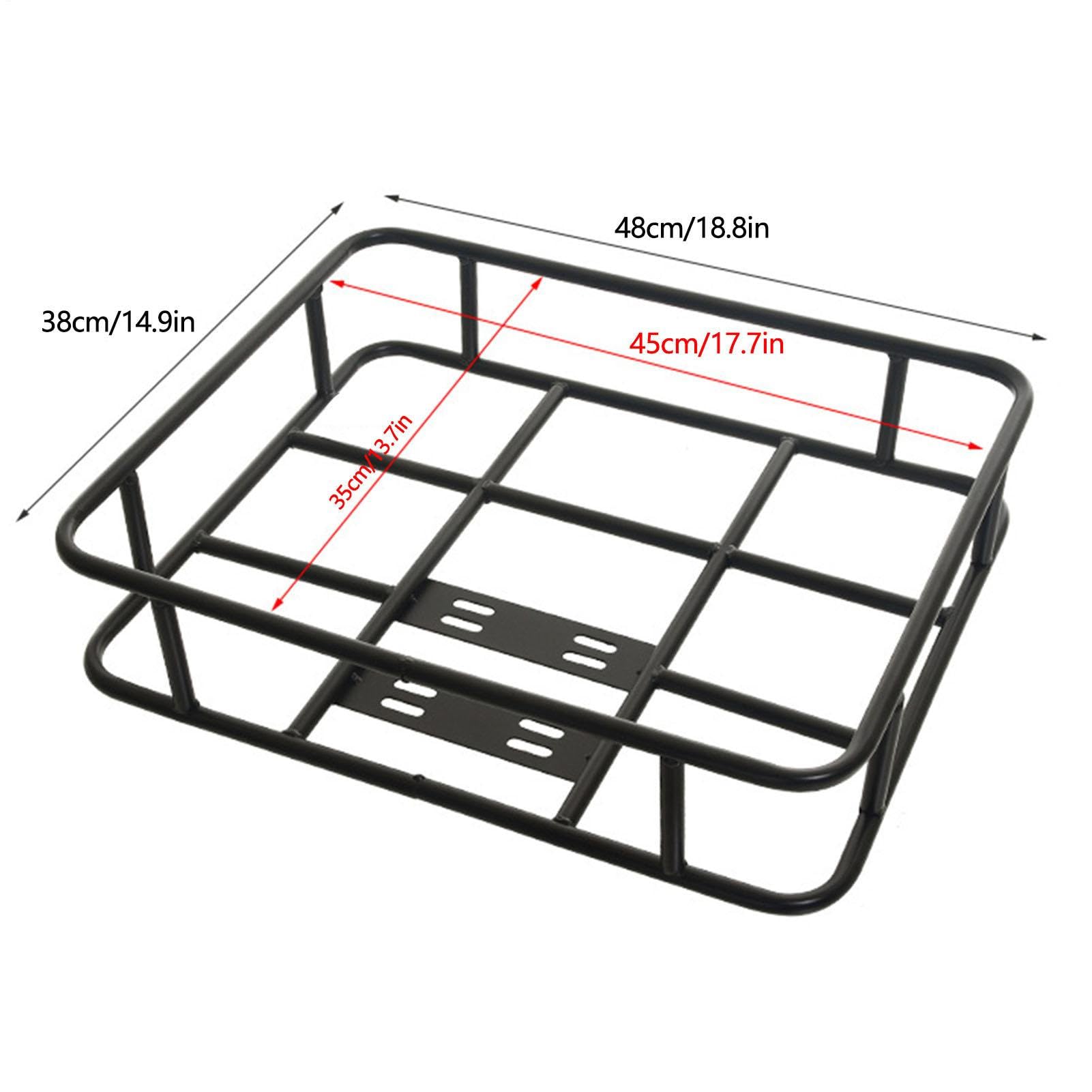 Porte-vélos - Support arrière réglable en métal, cadre de support robuste, finition enduite antirouille, conception d'installation rapide | Support de panier de vélo pour vélos électriques, vélos et
