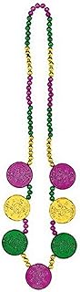 Amscan Fancy Mardi Gras Coin Medallions Necklace, 48