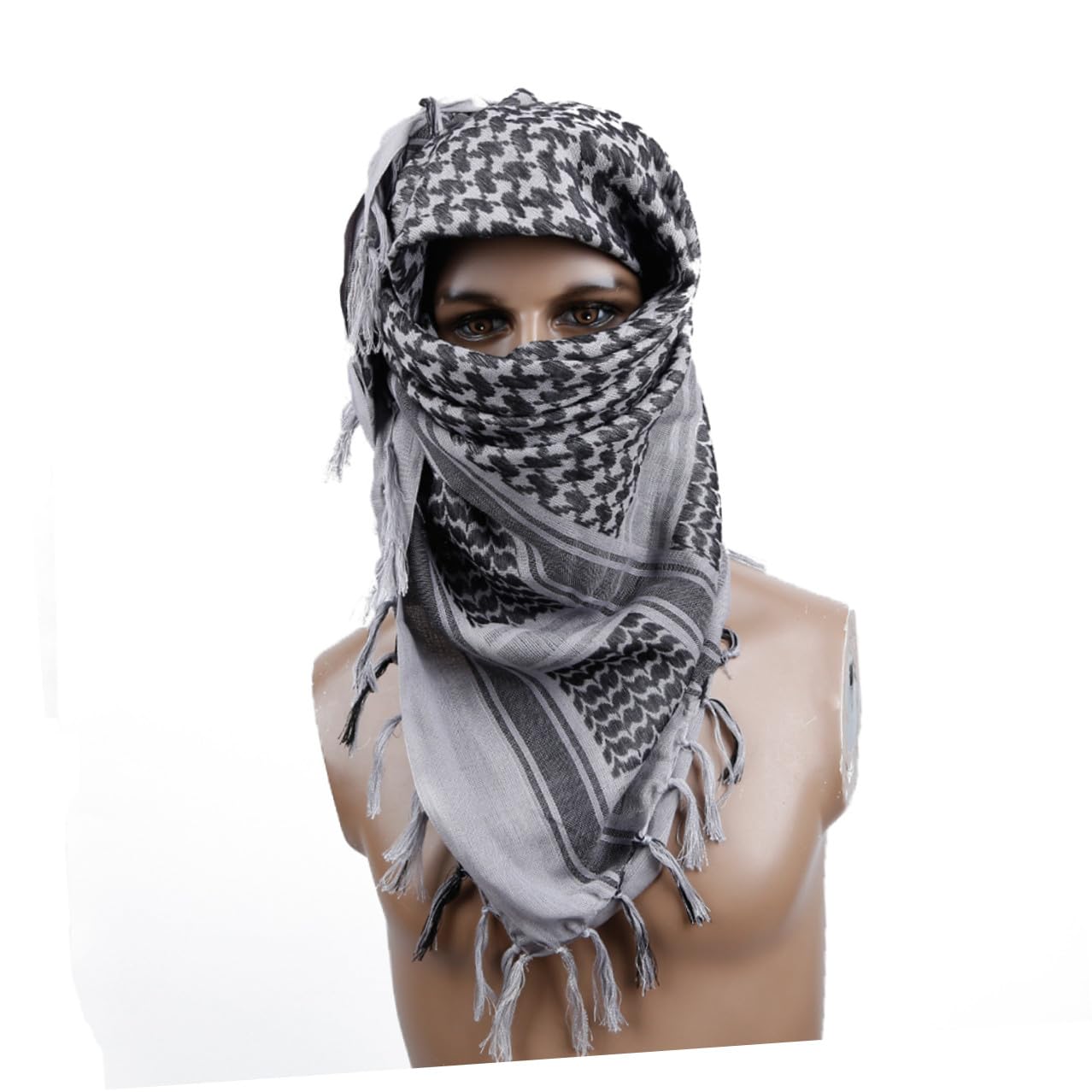 SUPVOX Sciarpa Araba da Uomo in Cotone Quadrata Tattica, Calda e Traspirante per Attività Outdoor Autunnali, Stile Militare e Design Delicato