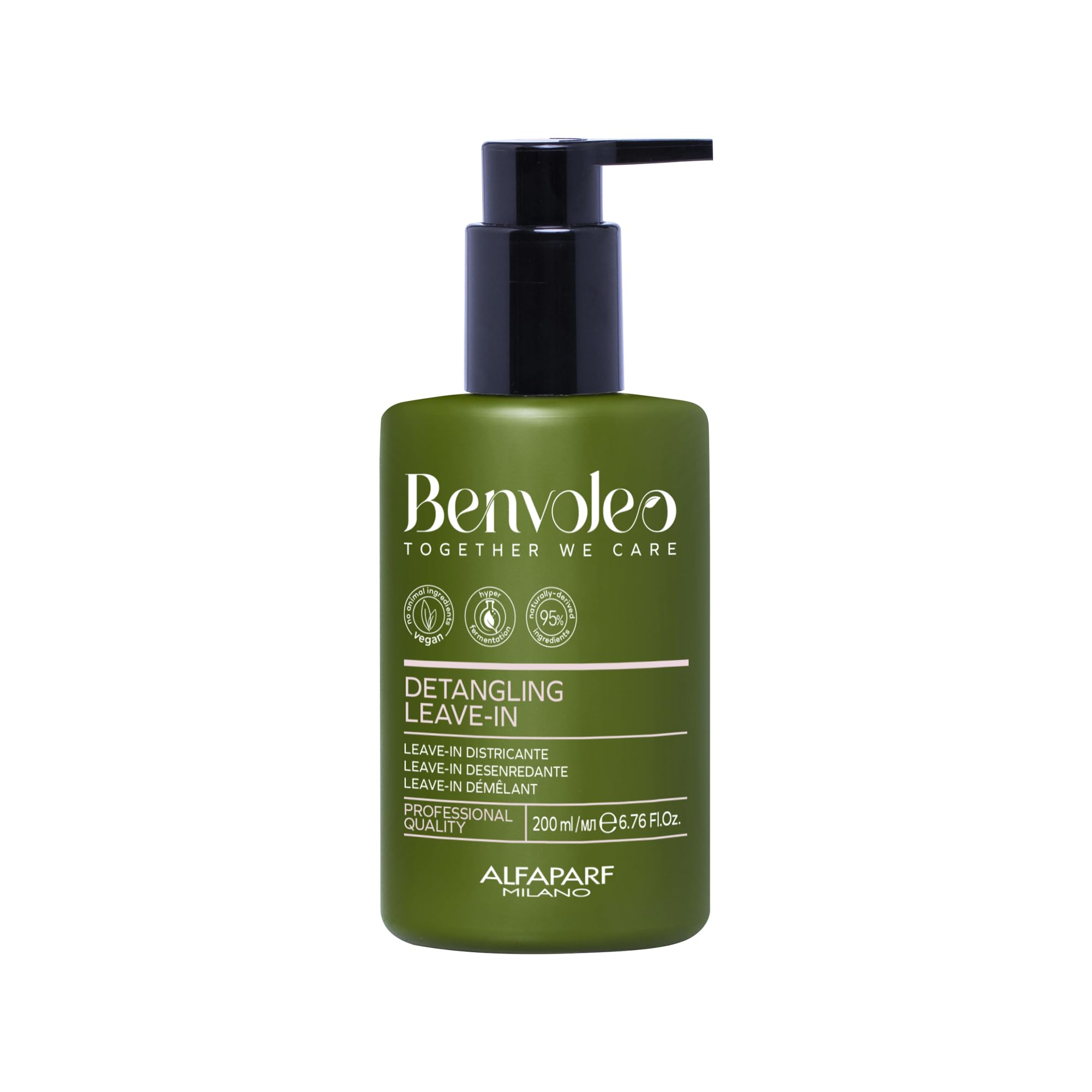 ALFAPARF MILANO Benvoleo Detangling Leave-In for All Hair Types - Clean, Vegan, Sustainable Hair Care - Hair Detangler with Thermal Protection - Sulfate Free - Natural Ingredients - 6.76 FL. Oz.