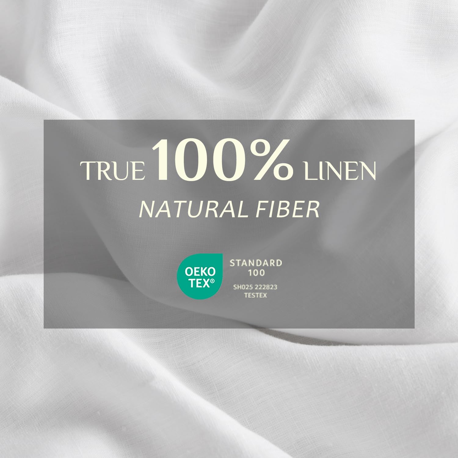 DAPU Zestaw poszewek na kołdrę, 100% naturalny francuski len z Normandii, oddychająca i trwała, dla osób śpiących na gorąco, 1 poszewka na kołdrę i 2 poszewki na poduszki (biały, King)