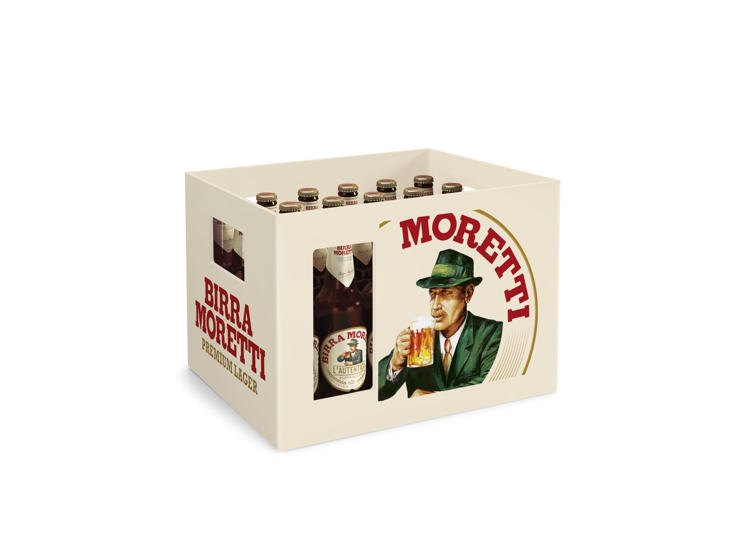 Birra Moretti Flaschenbier, MEHRWEG (24 x 0.33 l) im Kasten