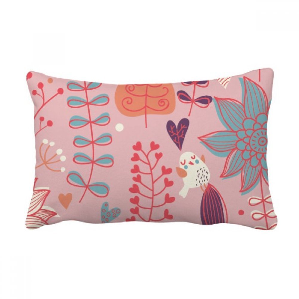 Coussin de peinture fleur rouge idée cadeau déco maison amie