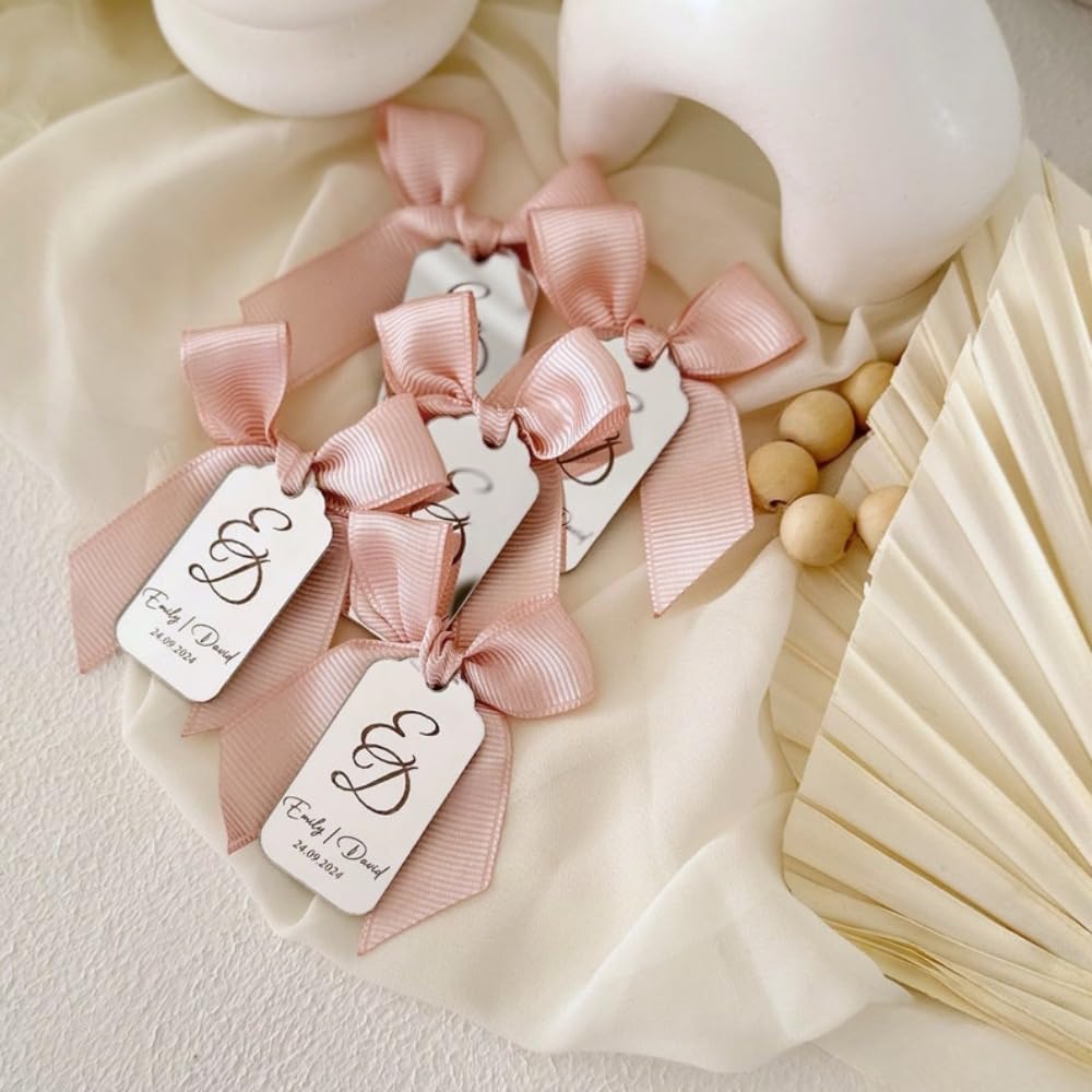 Étiquettes de nom personnalisées en acrylique pour déco de Noël et mariage