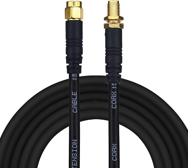 YILIANDUO SMA WiFi Antenna Cable 5M /196.85 inch SMA Male to SMA Female Low Loss Molded Cable RG58 Coaxial Extension Cable for RF Radio/WiFi Antenna/GPS LTE Antenna Coax Cable(Not for TV)