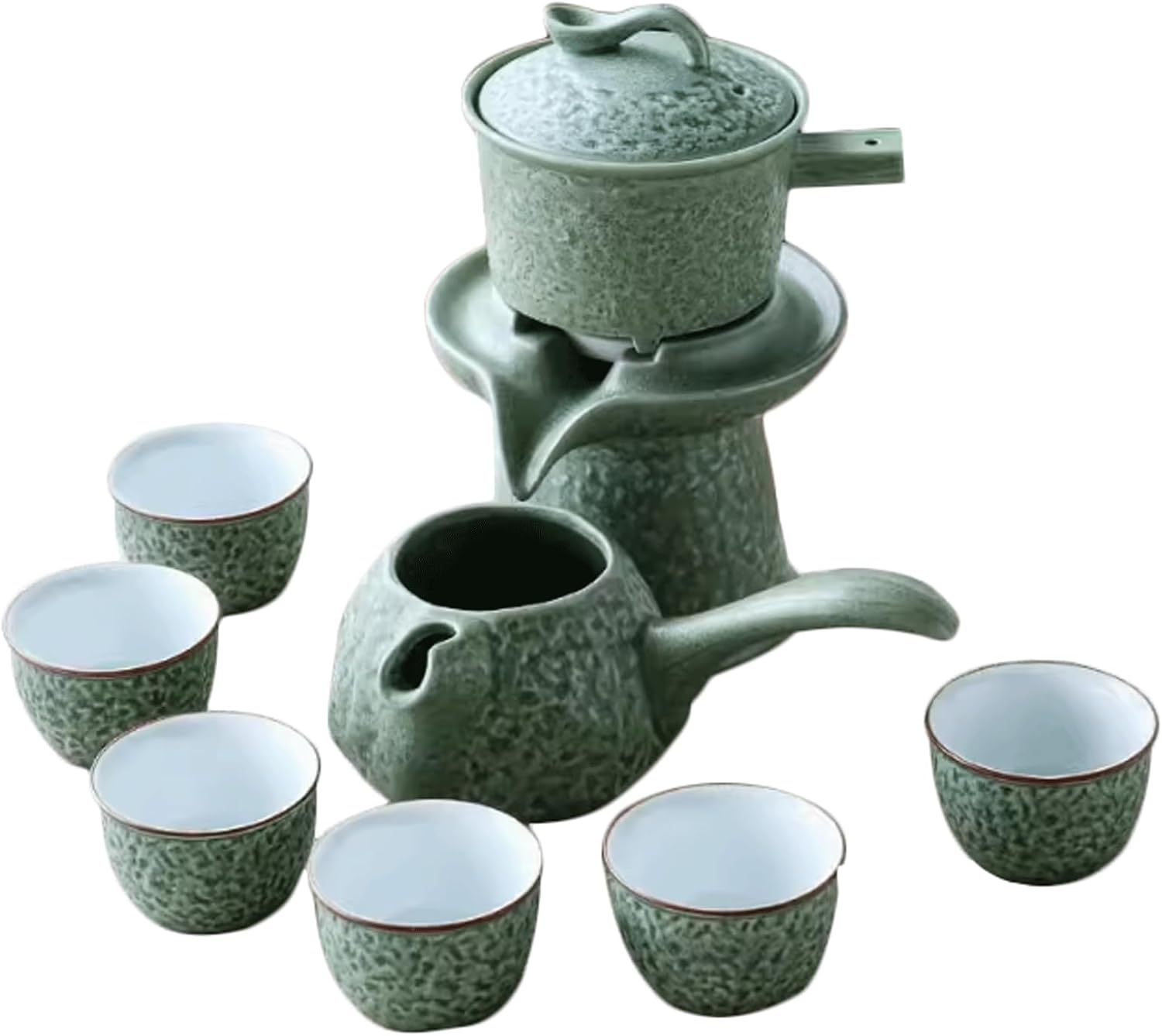 Tea Sets Tea Steeper Tea Infuser Stone Mill Design Loose Leaf Tea Infuser Pot Kung Fu Tea Kit for Brewing Black Tea Pu-er