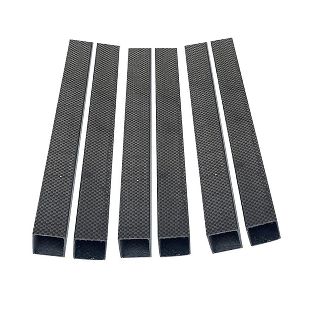 MTADSBKFP Carbon Fiber Tube, Carbon Fiber Square Tube 3K Plain Weave Glossy High Strength 500mm 600mm Multiple Sizes(500mm,20X20X18mm)