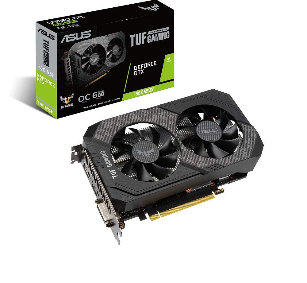 Asus TUF Gaming GeForce GTX 1660 Super Overclocked 6GB Edition HDMI DP DVI Gaming Graphics Card (TUF