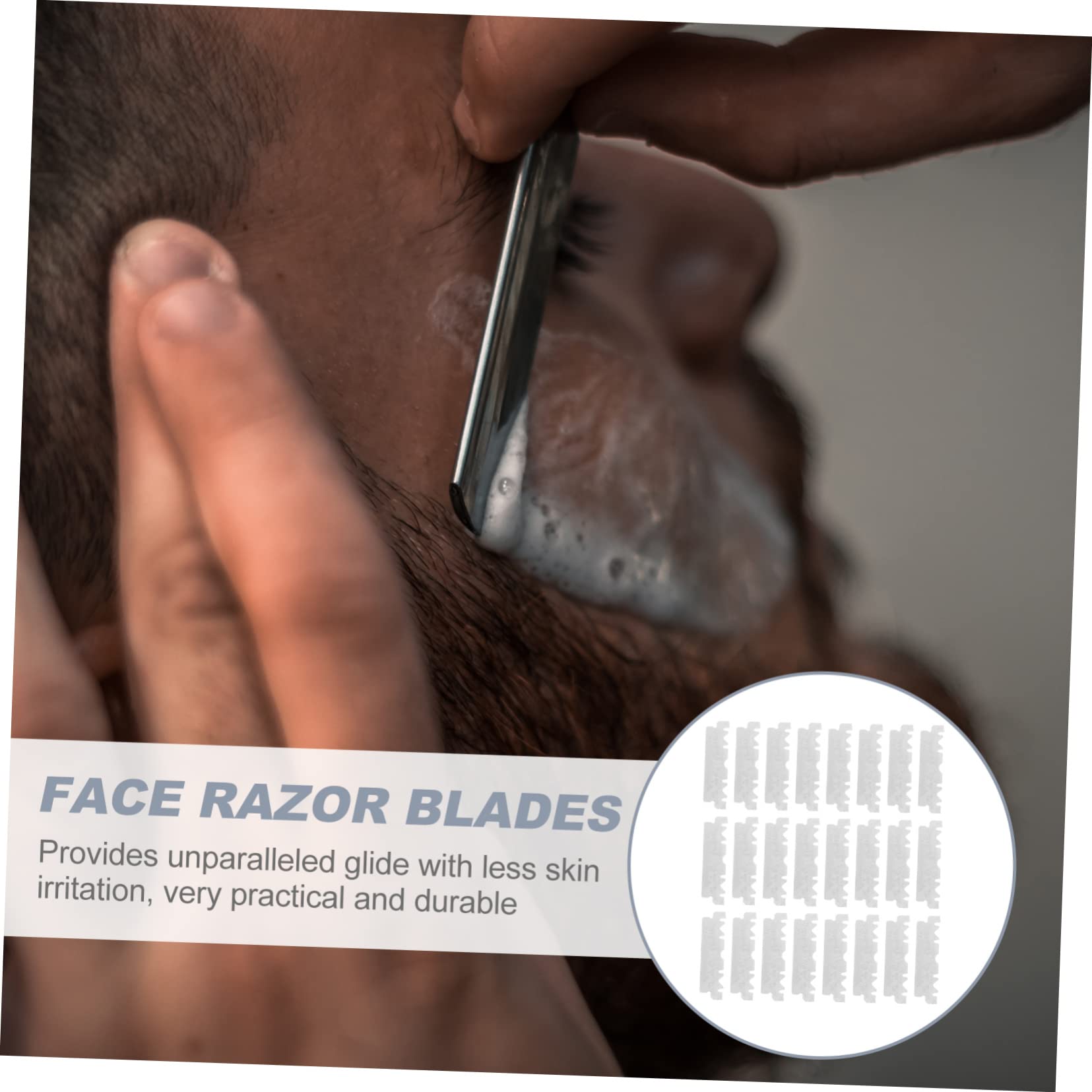 Beaupretty 400piezas Cuchillas De Afeitar De Inoxidable Para De Cortador De Cara De Doble Uso Para Perfilar y Afeitar Sin Irritación