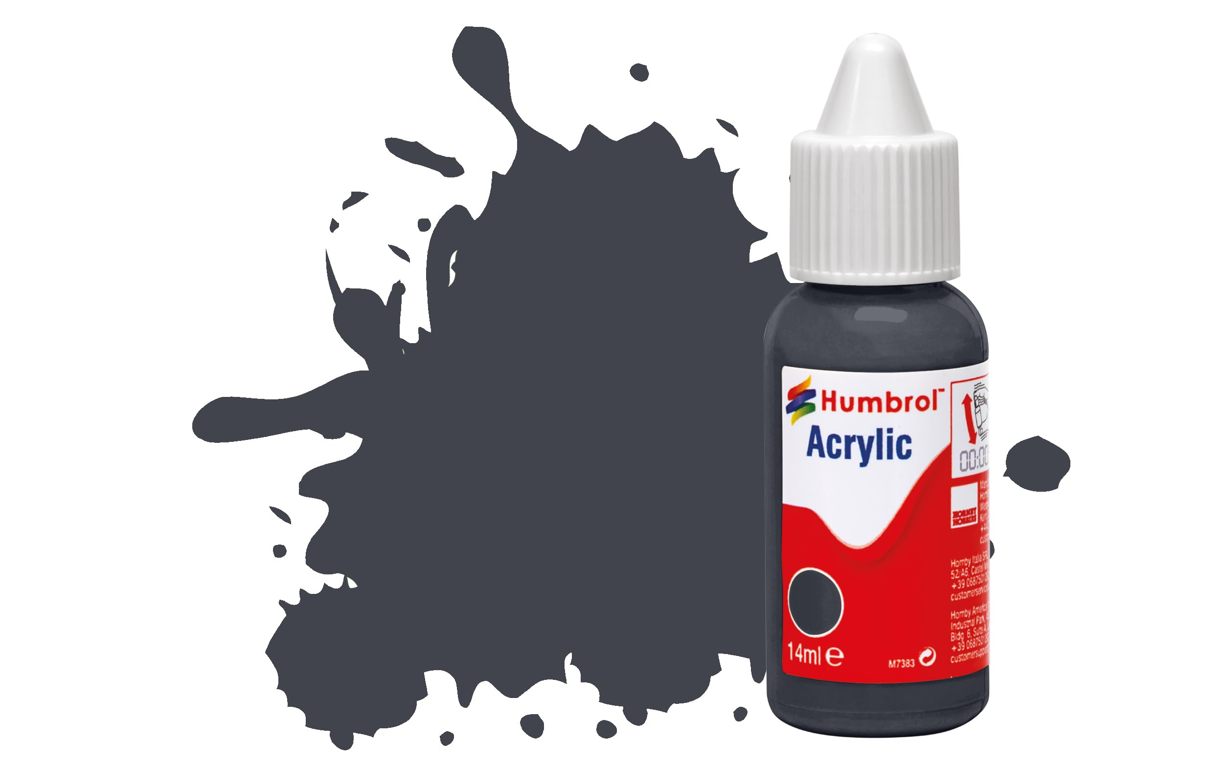 Humbrol No.32 Dark Grey - Matt Acrylic Paint 14Ml Db0032