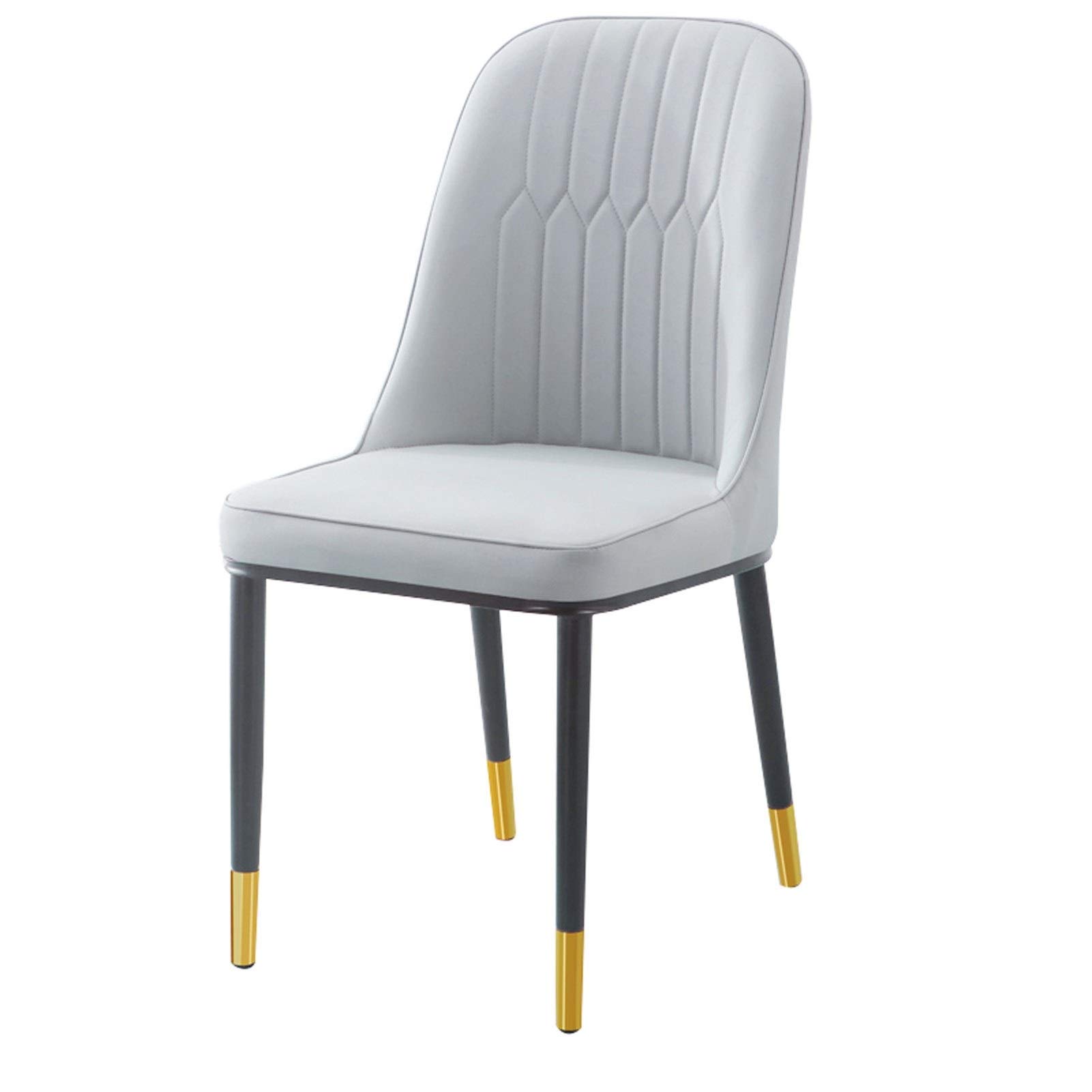 Chaise de salle à manger en cuir PU et pieds en métal