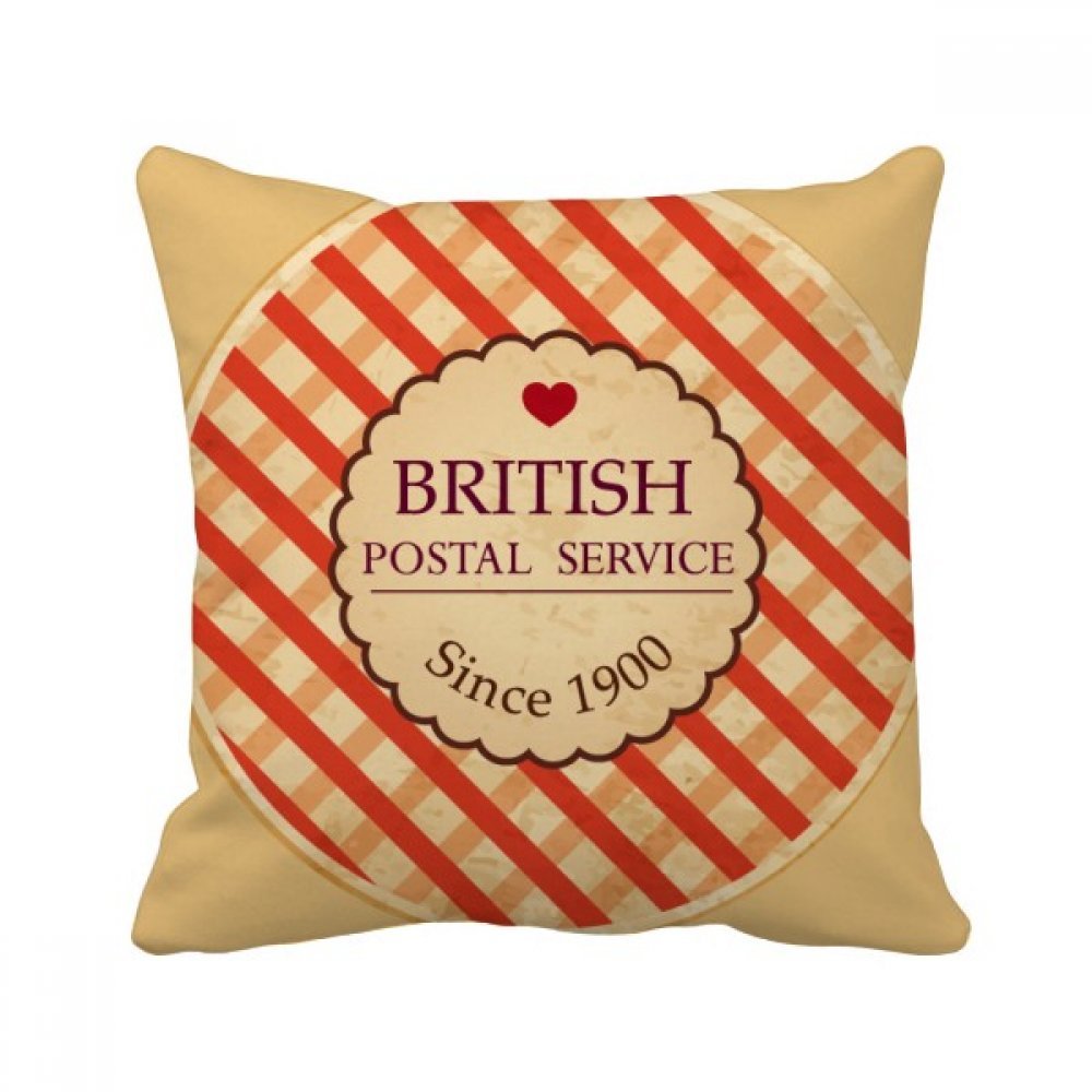 Coussin London Stamp de decoration haut de gamme, oreiller multicolore Britian 40x40cm