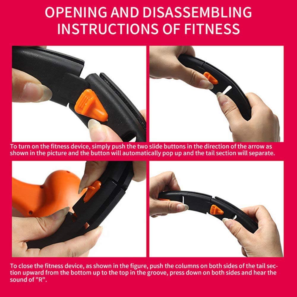 Principianti Auto-Spinning Pallacanestro, Regolabile Slimming Esercizio Intelligente di conteggio Loop, Hula Hoop Staccabile Perdita Fissa di Peso Attrezzature per Il Fitness