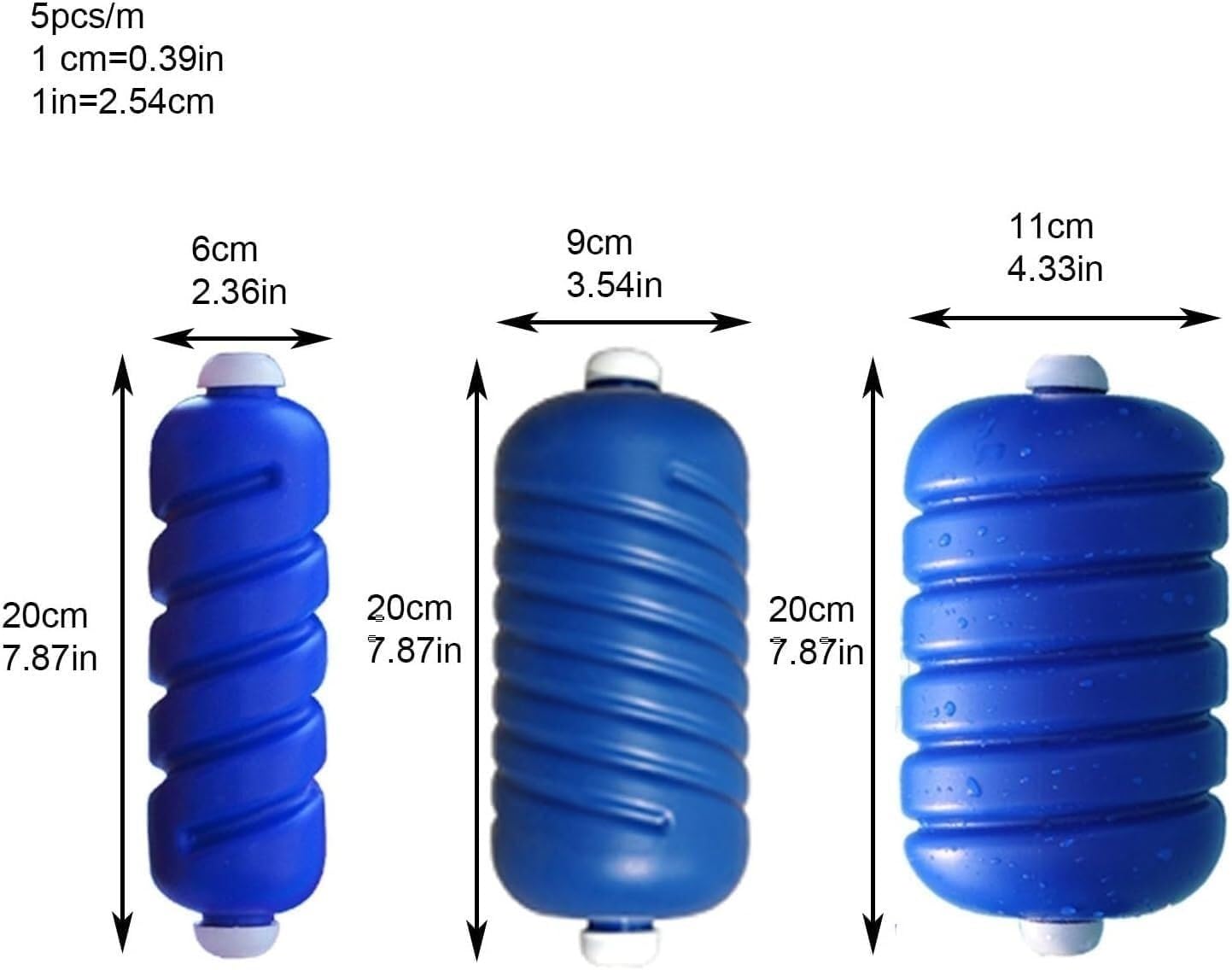 Corde de flottaison de 10 m - Accessoire de sécurité pour la plage et la piscine - Diamètre du flotteur idéal : 11 cm