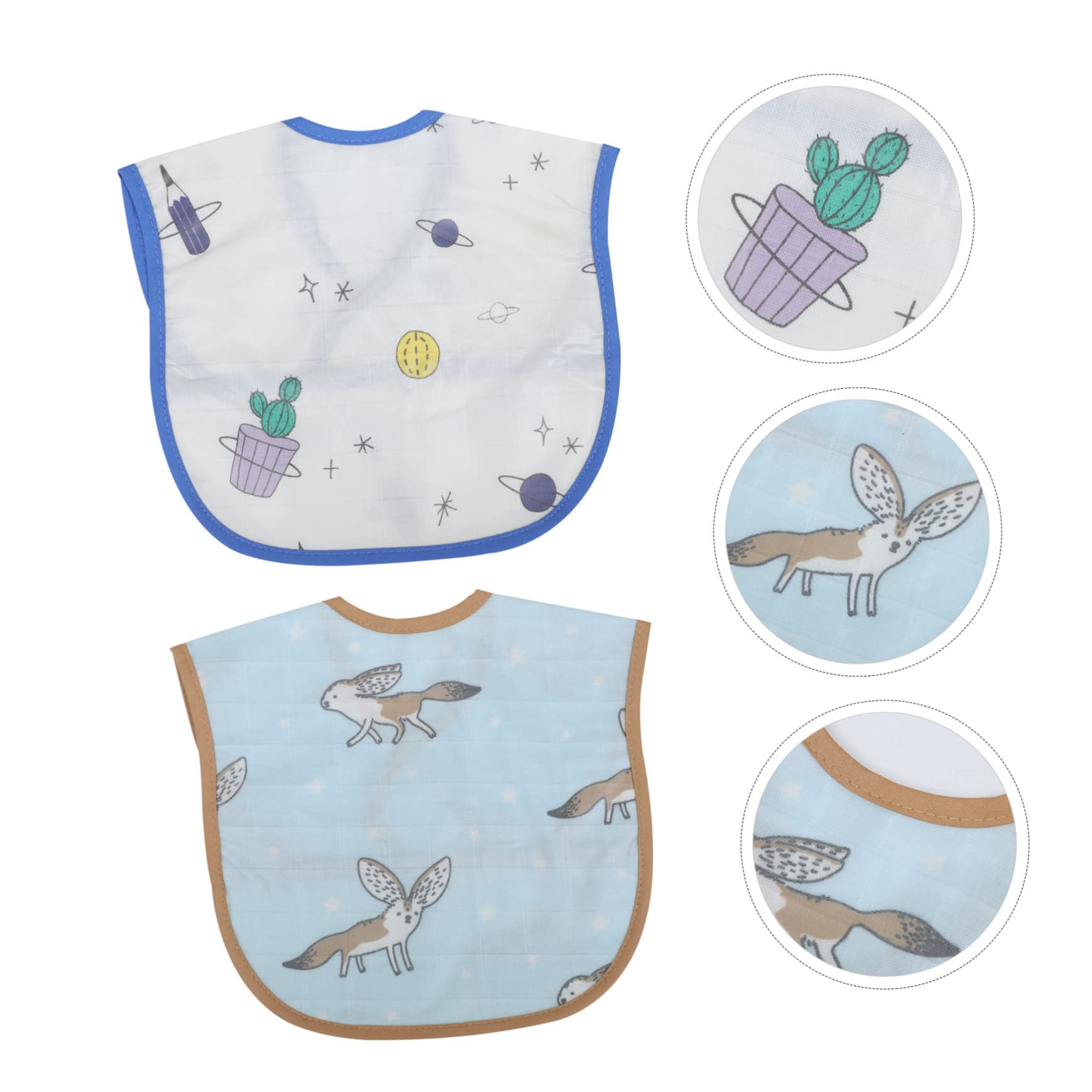 YARNOW Bavoir Imperméable Coton Lot De Serviettes Saliva Pour Bavoirs Confortables Et Ajustables Pour Repas Protection Taches Et Salissures