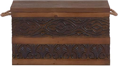 Miniatura 78 de Household Essentials Tronco decorativo antiguo, juego de 3 piezas, pequeño, mediano y grande, panel de abeto chino y MDF, respaldo suave y acento