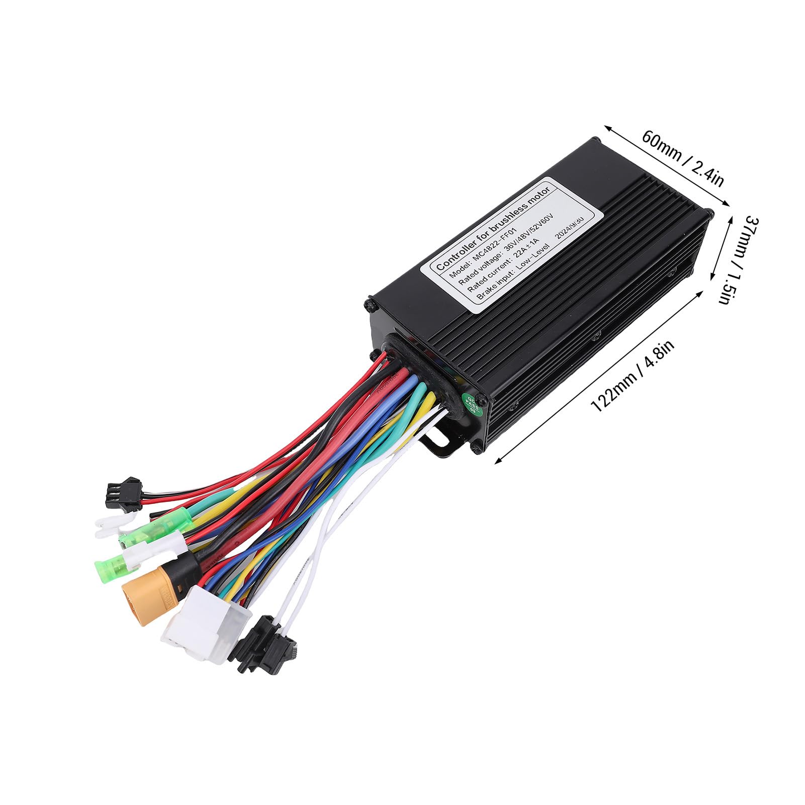Kit de Contrôleur de Moteur sans Balais pour Vélo Électrique, 36V 48V 500W 750W 22A 3 Modes Contrôleur à Onde Sinusoïdale et Panneau d'Affichage LCD S861