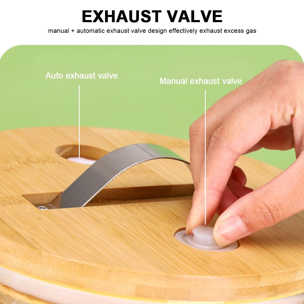 Dispenser per bevande in vetro con rubinetto e supporto in legno, disponibile nelle dimensioni 1,5 L, 2,5 L, 4 L, 5 L, perfetto per feste e uso quotidiano, goditi le bevande refrigerate senza sforzo
