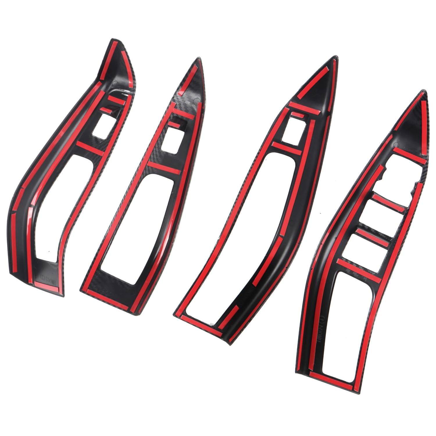 per PUMA ST, ST-Line, ST-Line X 2019 2020 2021 2022 2023 Coperture per interruttori interni delle finestre 4 pezzi in plastica ABS color fibra di carbonio