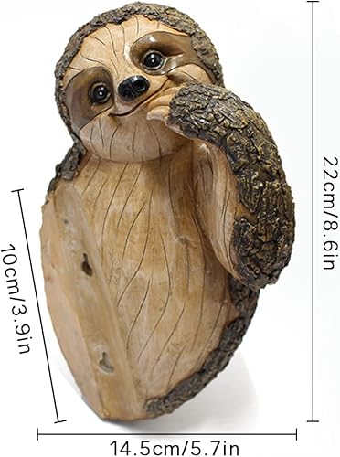 Miniatura 3 de Abrazador de árbol de perezoso, decoración de árbol al aire libre, adorno de escultura de jardín de resina, estatua de mirador de árbol, regalos de