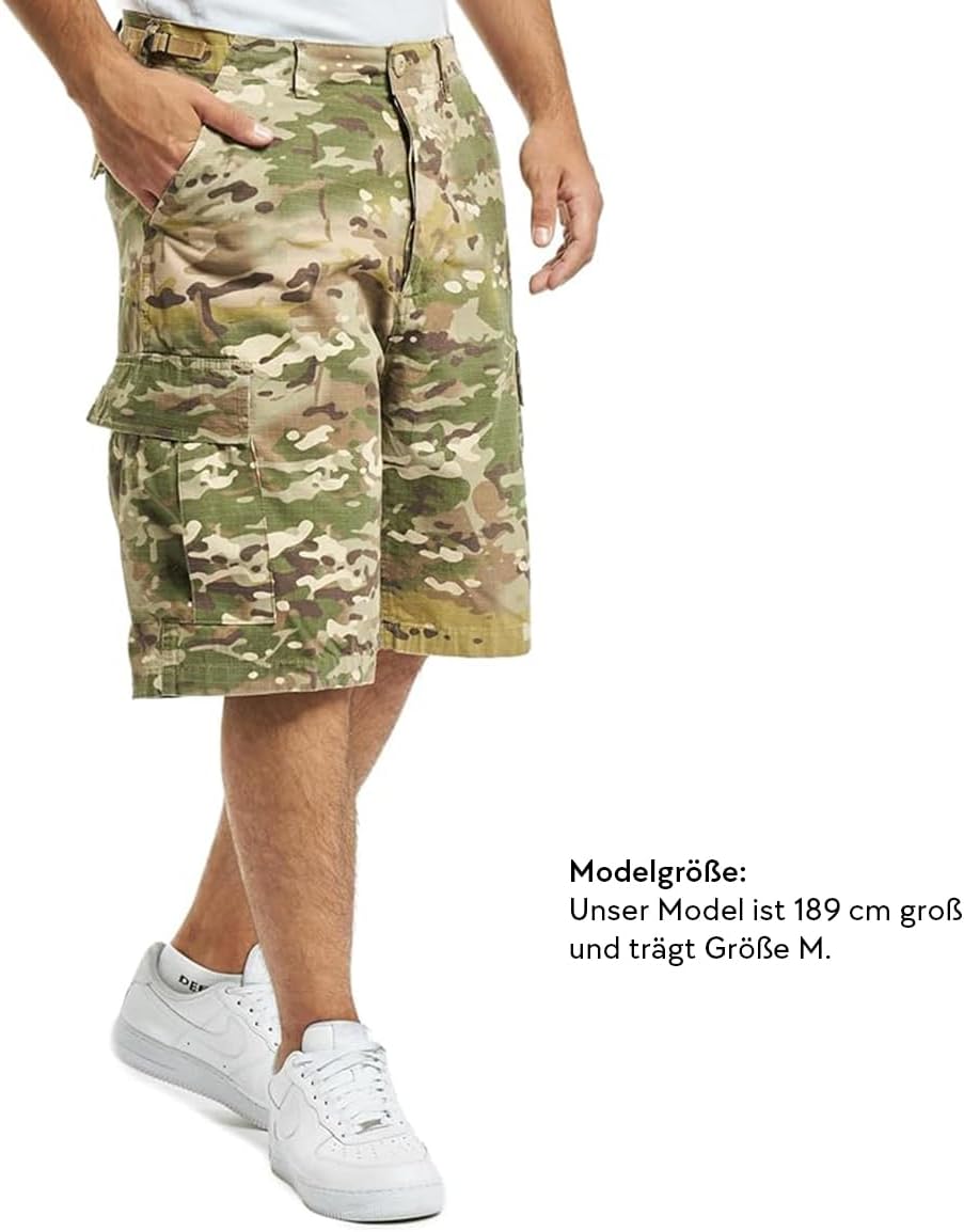 Brandit Men's BDU Ripstop Cotton Durable Breathable Multi Pocket Tactical Casual Active Outdoor Cargo Shorts