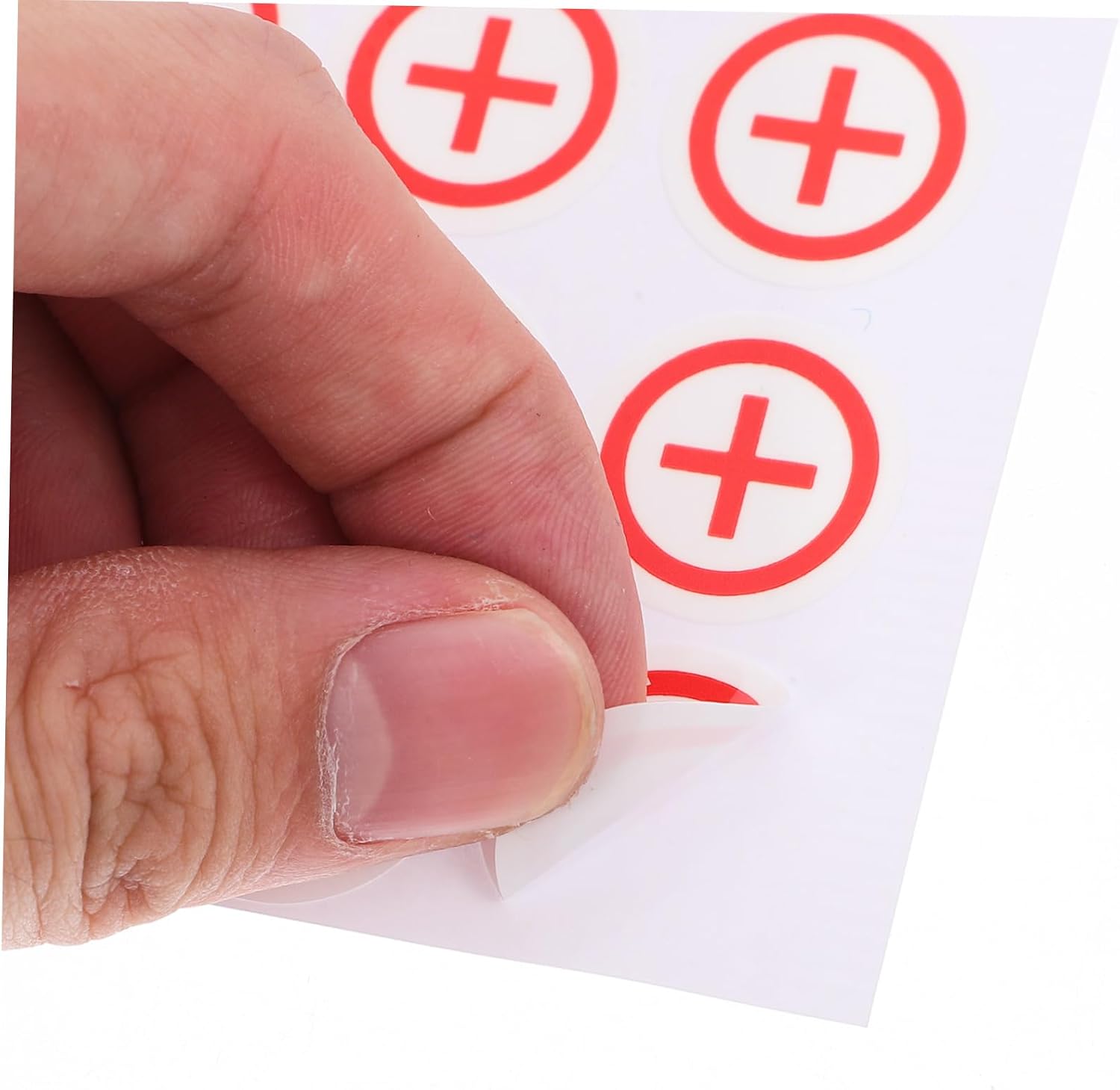 4sheets Electrical Machines Polarity Safety Sticker Round Warning Labels for Battery Identification Adhesive Decals for Cars and Equipment Positive Negative Markings Safety Sign Stickers