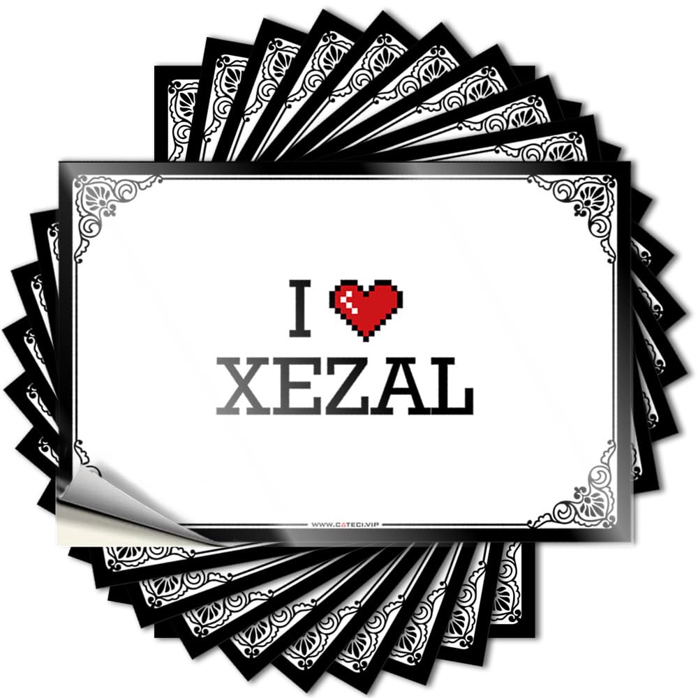 Farmhouse Plastic Quote - I Love Xezal Removable Decal Door Easy Peel for Ideas(8X12CM)