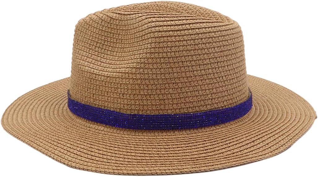 Straw Sun Hat Summer Men Women Outdoor Vacation Beach Straw Hat Jazz Panama Hat for Hiking Gardening