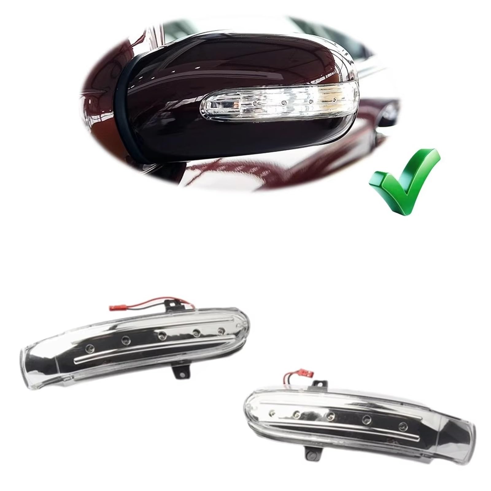 Indicatori Direzione laterali Per Benz Per Classe C Per W203 Per S203 | 2004-2007 A2038201521 A2038201621 Stile Specchietto Retrovisore Indicatore Direzione