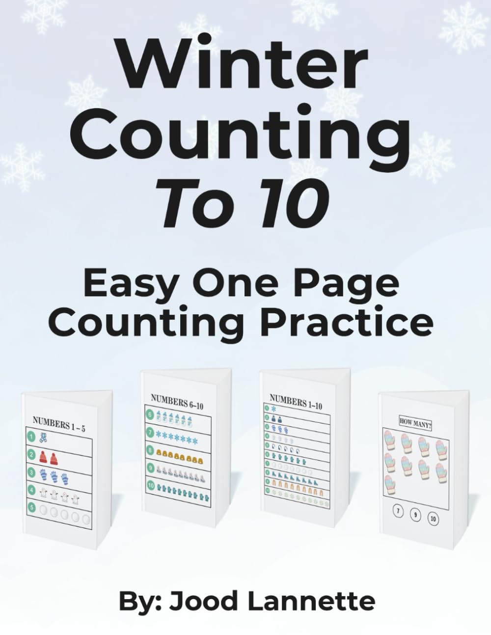 Winter Counting to 10 Workbook for Preschool and Kindergarten