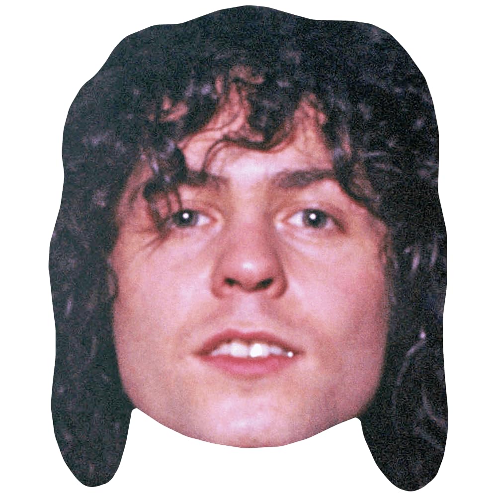 Marc Bolan (Curls) Celebrity Mask, Flat Card Face, Fancy Dress Mask