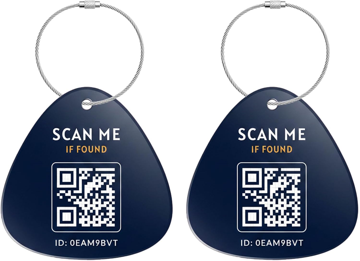 Smart Luggage Tags with QR Code for Suitcases, 2-Pack Personalized Suitcase Tags, Secure Baggage Identifiers, Europe Vacation Essentials Bag Tag for Air Travel (2, Rounded Triangle)