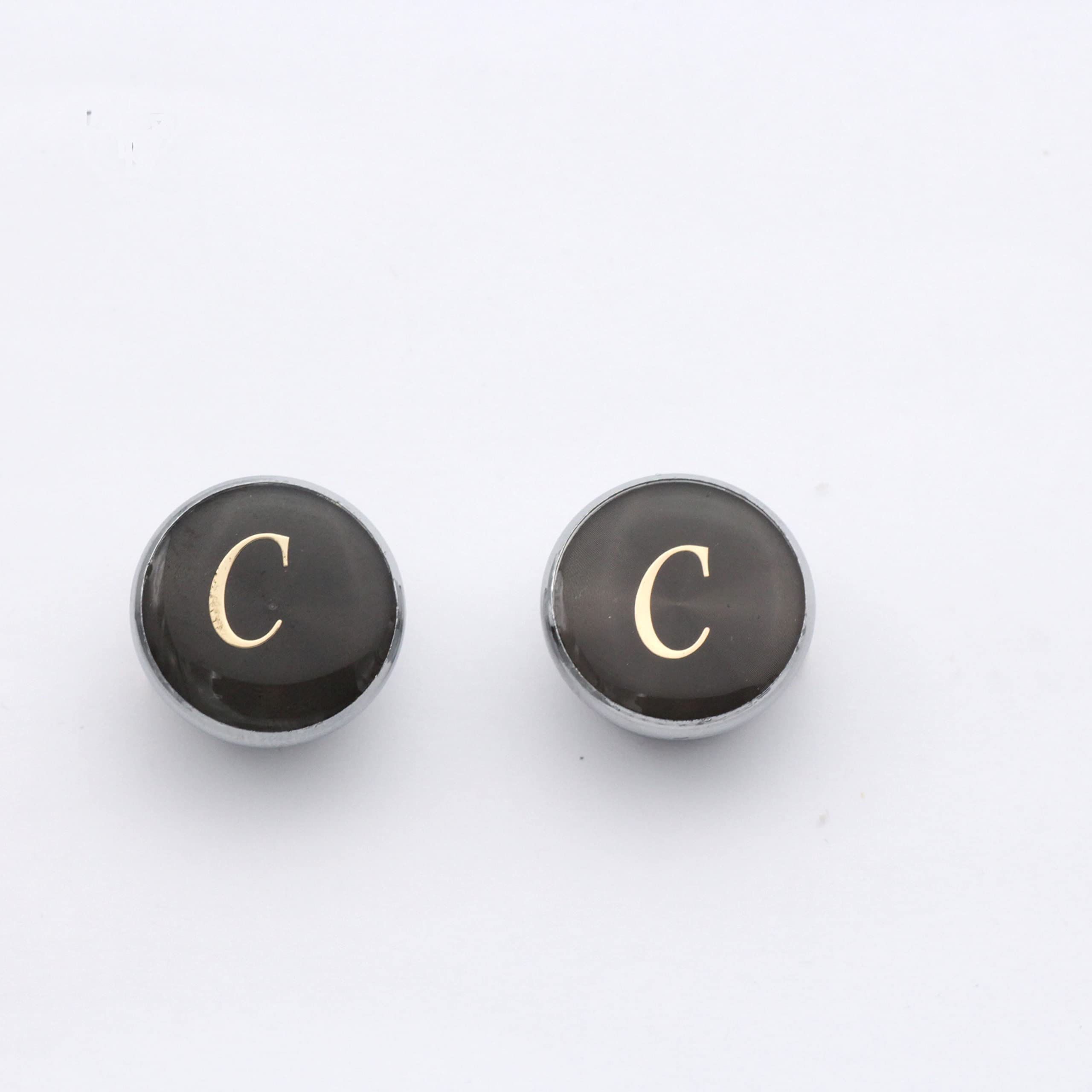 BRERA67 Cubre Botones y Gemelos para Camisa de Hombre, Made in Italy, Personalizados con Inicial para Boda, Complementos Elegantes y Originales para Caballero