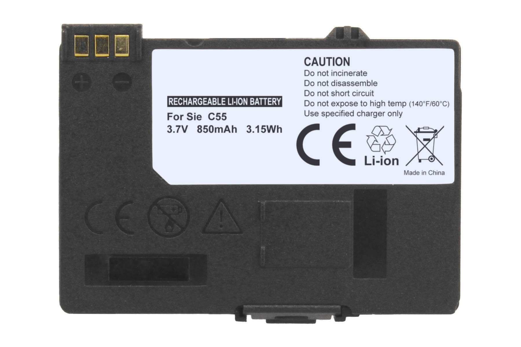 Batterie EBA-510 pour Siemens C55, C60... / Gigaset SL1, SL550, SX440... / T-Sinus 701, 711... - Voir liste