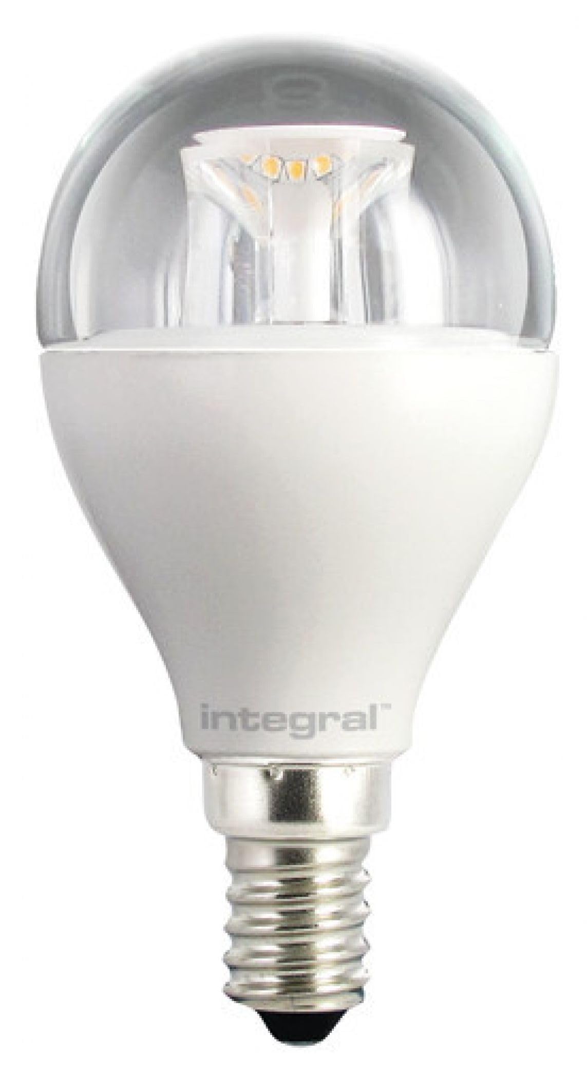 Integral Led White 6W (40W) Led Golf Ball Bulb, E14, Warm 470Lm Non-Dimmable
