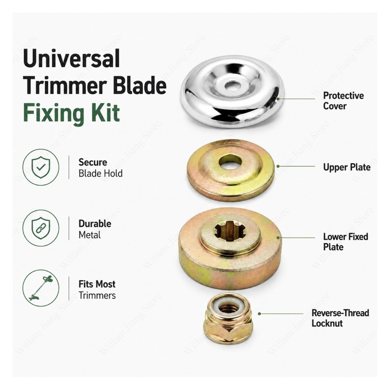 Kit D'écrou De Fixation D'adaptateur De Tête De Coupe Universel