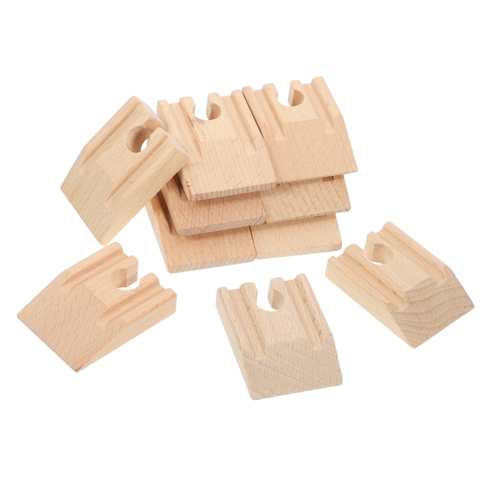Toyvian 50stücke Teiliges Holzschienen Für Eisenbahnspielzeug Gerade Gleise Mit Concaven Design Kompatibel Mit Gängigen Holzbahnsystemen Für Kreative Spielwelten