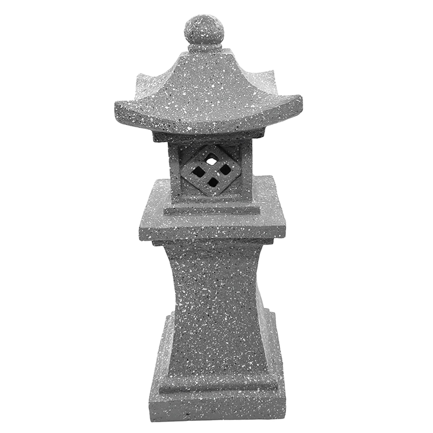 Bemonew Pagoda Pagoda Lantern 17.3'' Solar Waterproof Garden Statue with Solar Light Decorative Garden Light for Zen Landscape, Balcony