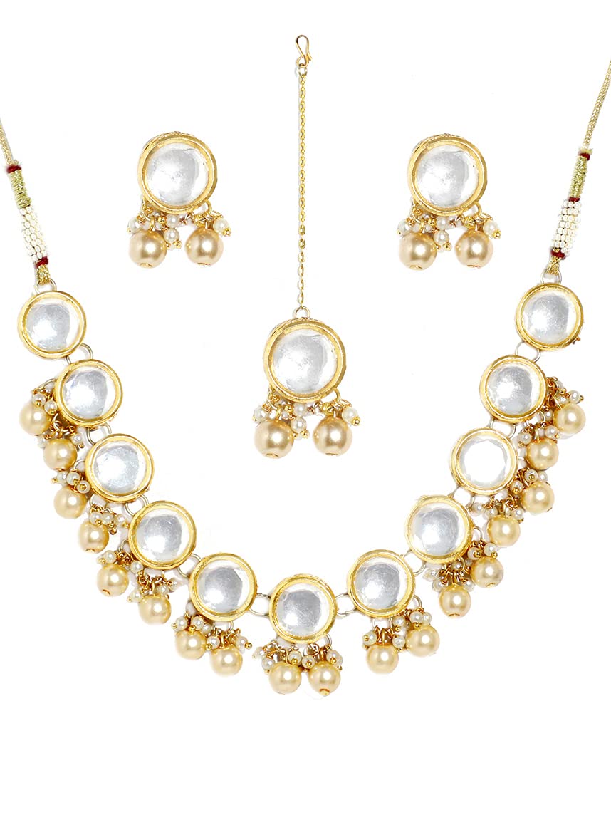 Karatcart Golden Pearl Polki Kundan Necklace Set For Women (B098P7Z6VV) Amazon Price History, Amazon Price Tracker
