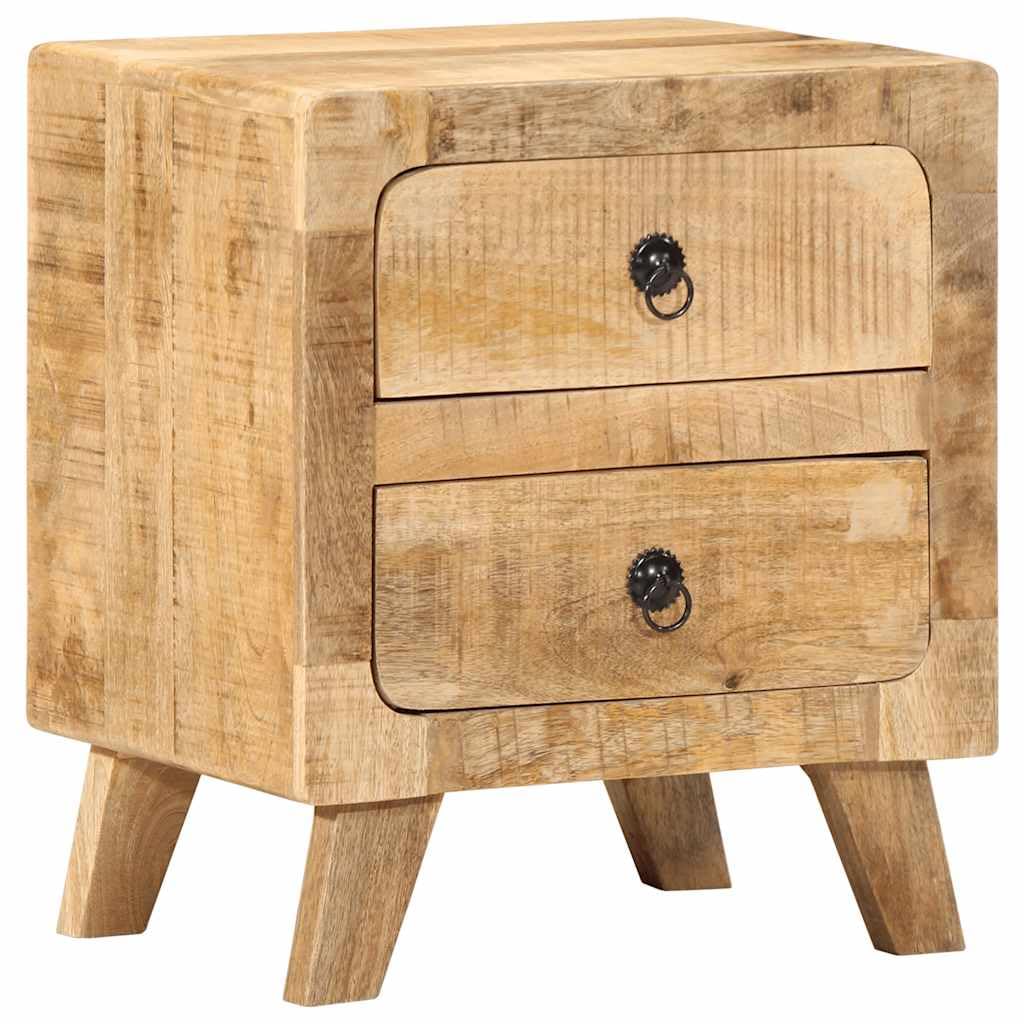 Table de chevet en bois de manguier massif table basse artisanale brute de 46 cm