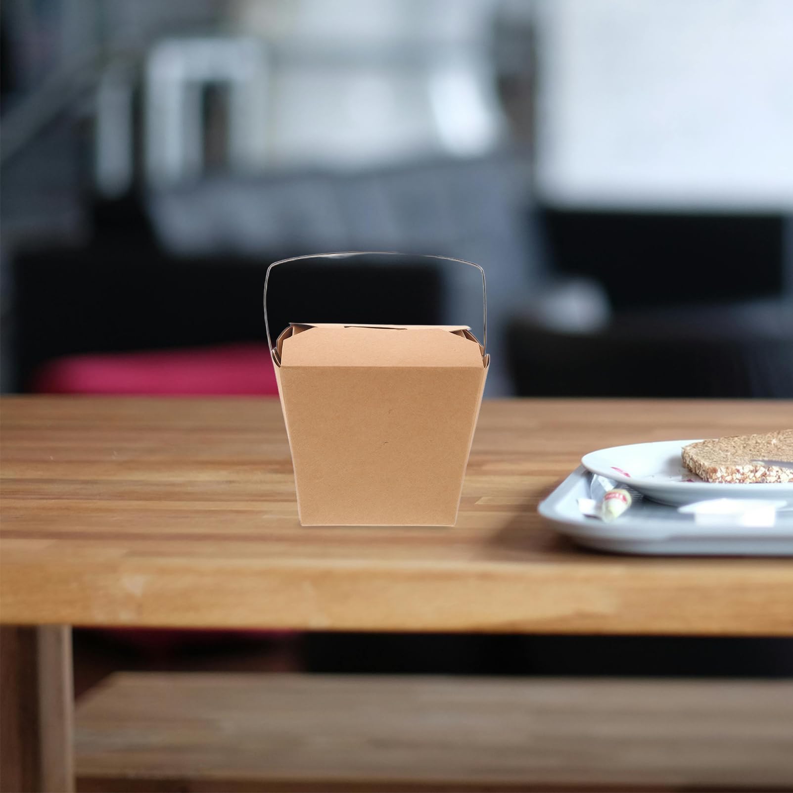 Cabilock Scatola Take Out Cinese in Carta 50 Pezzi con Manico Metallico